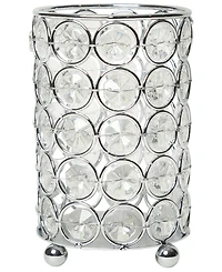 Elegant Designs Elipse Crystal Decorative Flower Vase, Candle Holder