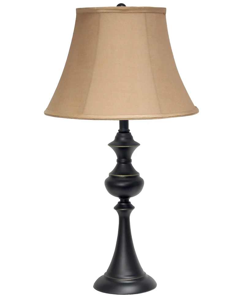 Elegant Designs Traditionally Crafted 3 Pack Lamp Set 2 Table Lamps, 1 Floor Lamp Shades