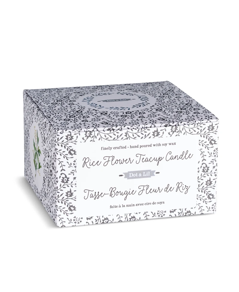 Dot & Lil Rice Flower Teacup Candle