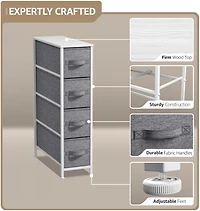 Sorbus Narrow 4 Drawers Dresser