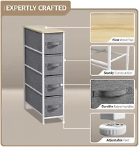 Sorbus Narrow 4 Drawers Dresser