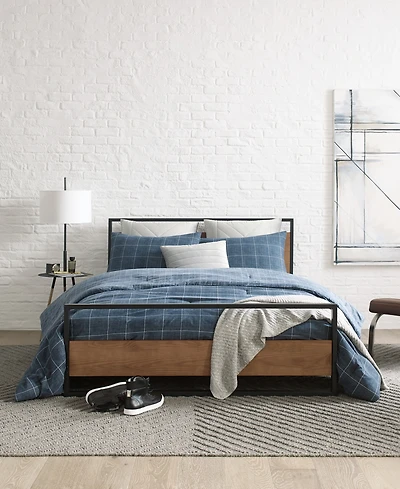 Kenneth Cole New York Holden Grid Duvet Cover Set