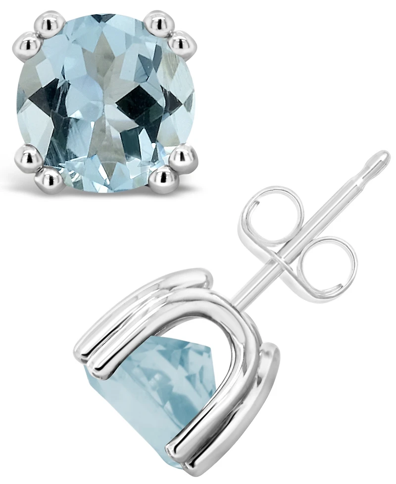 Aquamarine (2-1/2 ct. t.w.) Stud Earrings in Sterling Silver