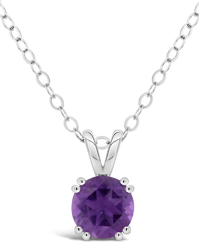 Gemstone Pendant Necklace Sterling Silver