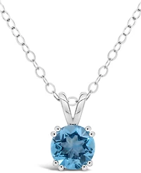Gemstone Pendant Necklace Sterling Silver