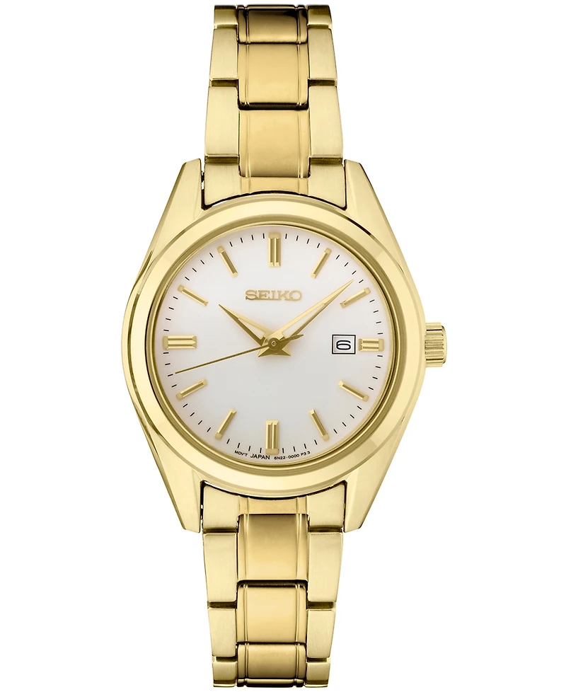 Seiko Women's Essentials Gold-Tone Stainless Steel Bracelet Watch 29.8mm