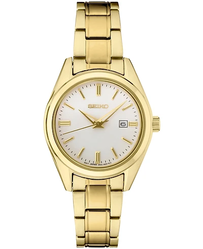Seiko Women's Essentials Gold-Tone Stainless Steel Bracelet Watch 29.8mm