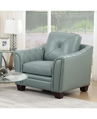 Jaira Tufted Leather Club Chair