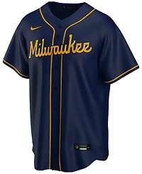 Nike Men's Milwaukee Brewers Official Blank Replica Jersey