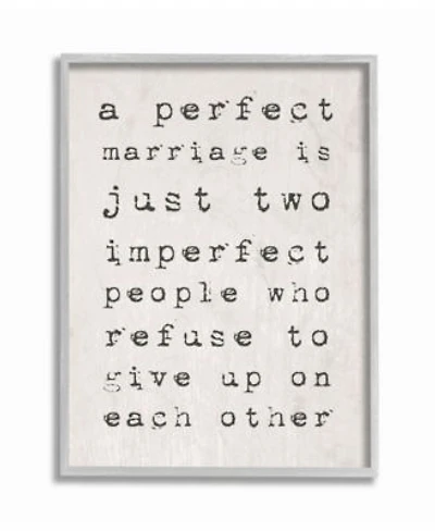 Stupell Industries A Perfect Marriage Gray Framed Texturized Art Collection