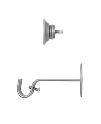 Elrene Home Fashions Shaker 0.75" Diameter Adjustable Curtain Rod Set with Minamilist Cap Finials