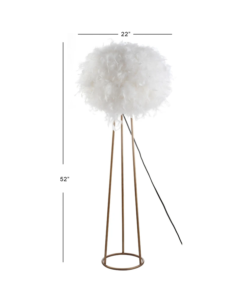 Stork 52" Feather Led Floor Lamp