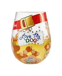Enesco Lolita Love My Dog Stemless Wine Glass