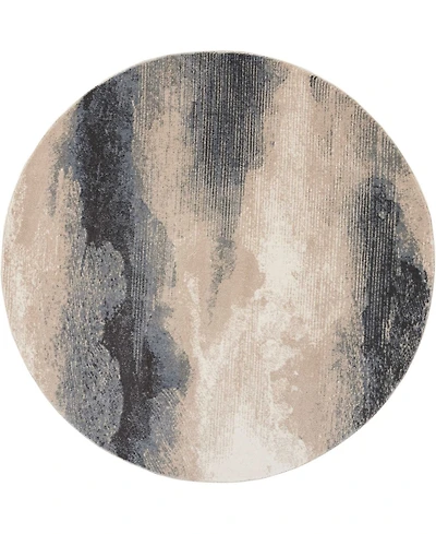 Long Street Looms Samuel SAM06 Driftwood 5'3" Round Area Rug