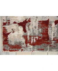 Long Street Looms Samuel SAM14 Ivory, Red 7'10" x 10'6" Area Rug