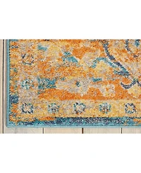 Long Street Looms Zeal ZEA07 Teal, Maize 3'9" x 5'9" Area Rug