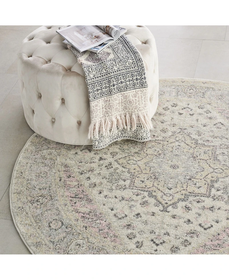 Long Street Looms Peace PEA06 5'3" Round Area Rug