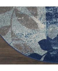 Long Street Looms Peace PEA01 5'3" Round Area Rug