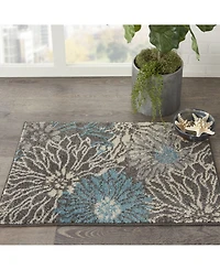 Long Street Looms Zeal ZEA17 Charcoal 1'10" x 2'10" Area Rug