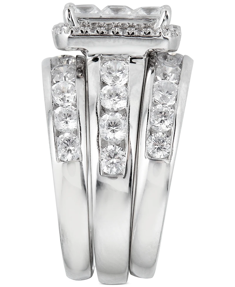Diamond Princess 3-Pc. Bridal Set (4 ct. t.w.) in 14k White Gold