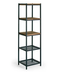 Glamour Home Ailis 57" Pine Wood Metal Frame Etagere Bookcase Shelf Media Center