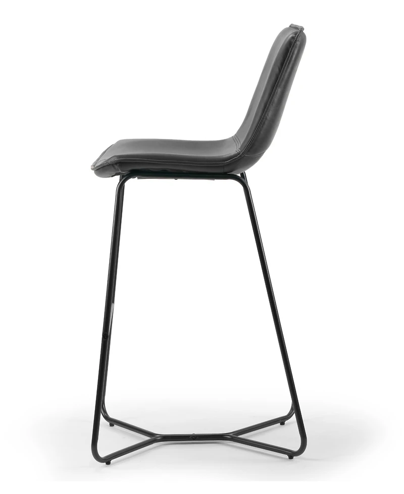 Glamour Home Set of 2 Amery Iron Frame Vintage-like Bar Stool