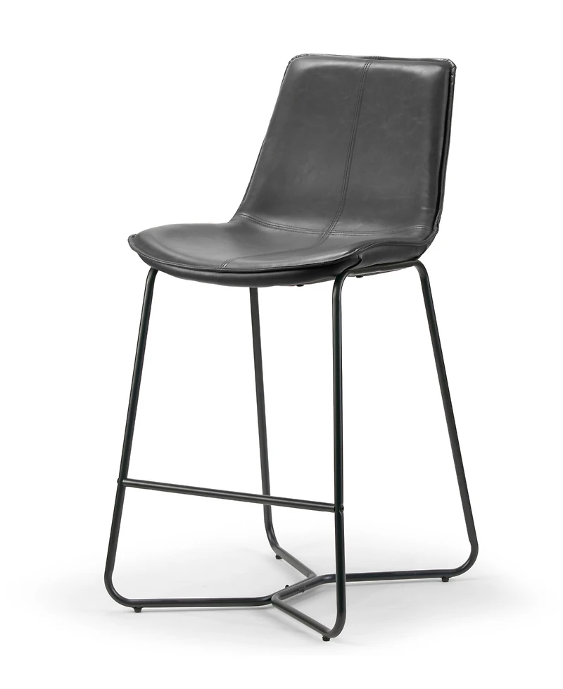 Glamour Home Set of 2 Amery Iron Frame Vintage-like Counter Stool