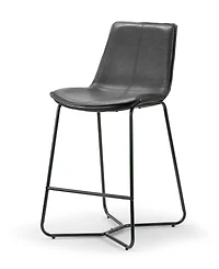Glamour Home Set of 2 Amery Iron Frame Vintage-like Counter Stool