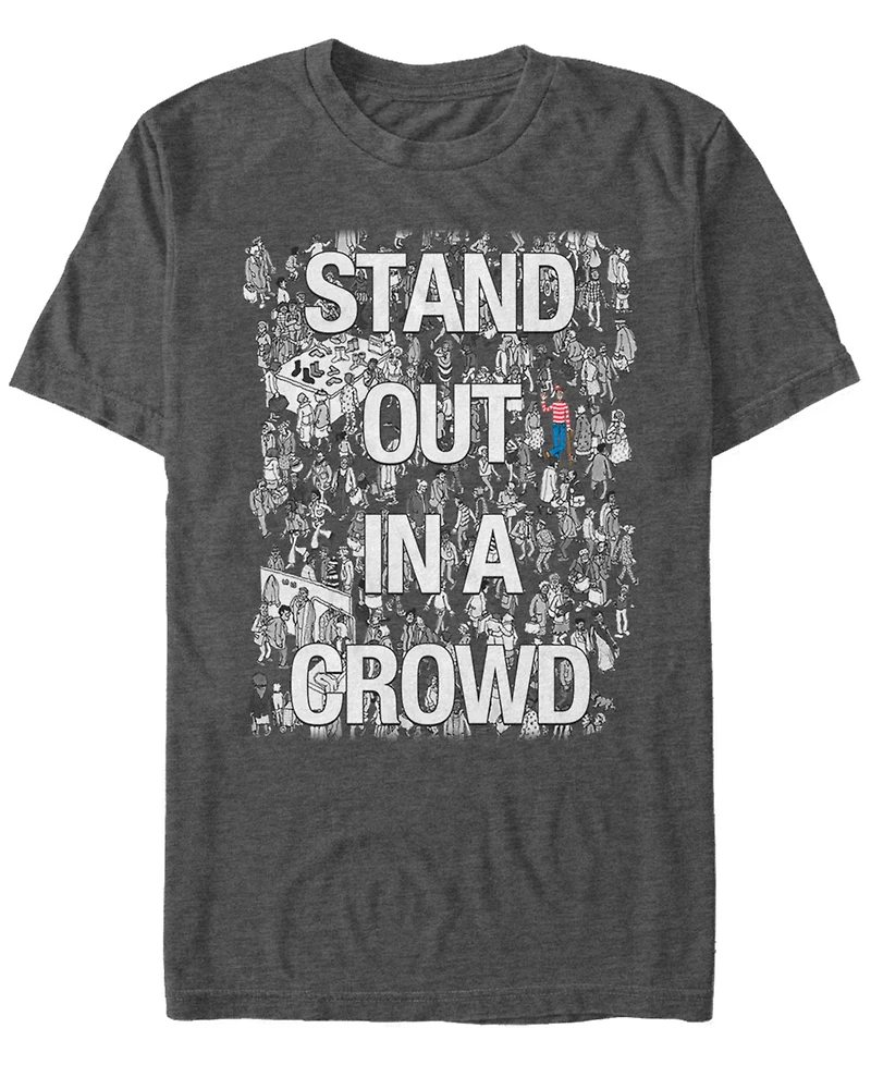 Fifth Sun Where's Waldo Men's Stand Out A Crowd Short Sleeve T-Shirt