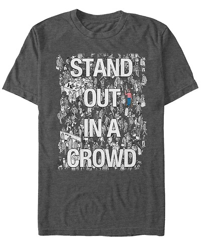 Fifth Sun Where's Waldo Men's Stand Out A Crowd Short Sleeve T-Shirt