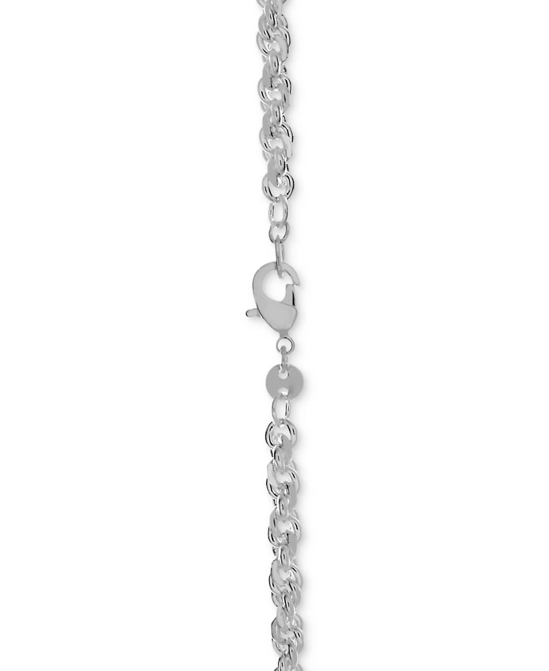 And Now This Silver Plated Rope Link 18" Chain Necklace