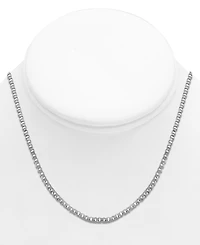 And Now This Silver Plated Box Link 18" Chain Necklace