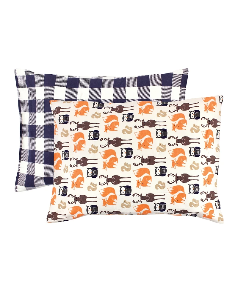 Hudson Baby Girls and Boys Royal Safari Cotton Toddler Pillow Case, Pack of 2