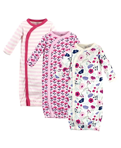 Touched by Nature Baby Girls Organic Cotton Kimono Gowns