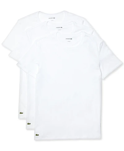 Lacoste Men's 3-Pack Essential Cotton Crew Neck Regular Fit Undershirts