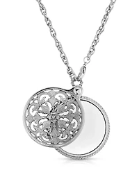 2028 Monastery Mirror Pendant Necklace