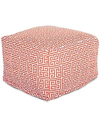 Majestic Home Goods Towers Ottoman Square Pouf 27" x 17"