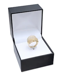 Cubic Zirconia Multi Row Princess, Baguette & Pave Band (4-1/5 ct. t.w.) Sterling Silver or 18k Gold over