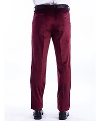 Bryan Michaels Men's Skinny Modern Fit Velvet Tuxedo Dress Pants