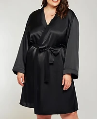 Plus Marina Lux Satin Robe Lingerie