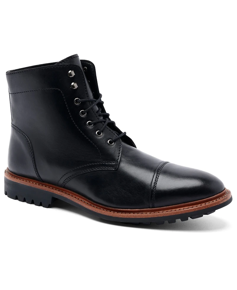 Anthony Veer Men's Ranveer Cap-Toe Rugged 6" Lace-Up Boots