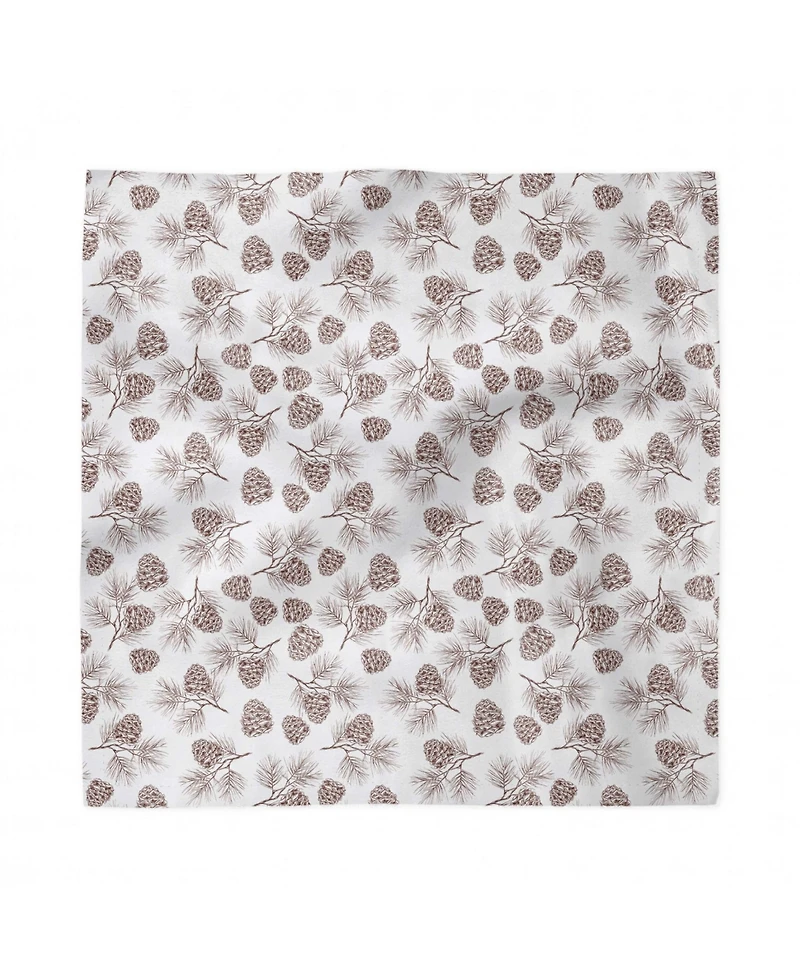 Ambesonne Pine Cone Set of 4 Napkins, 12" x 12"