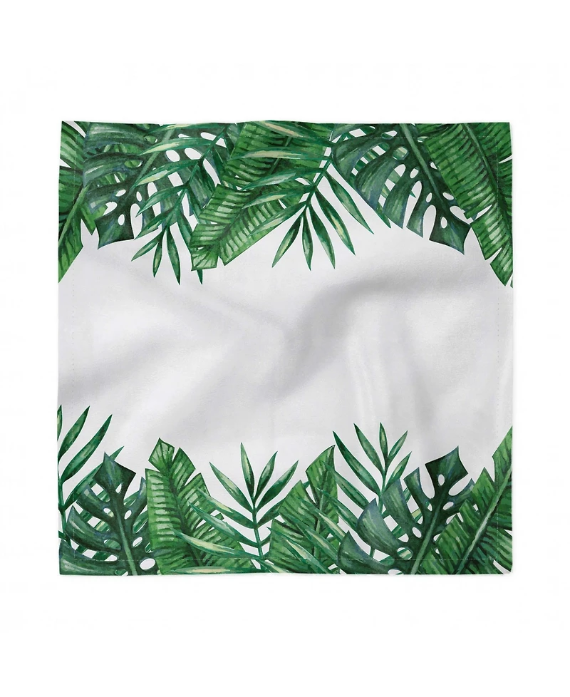 Ambesonne Palm Leaf Set of 4 Napkins, 18" x 18"