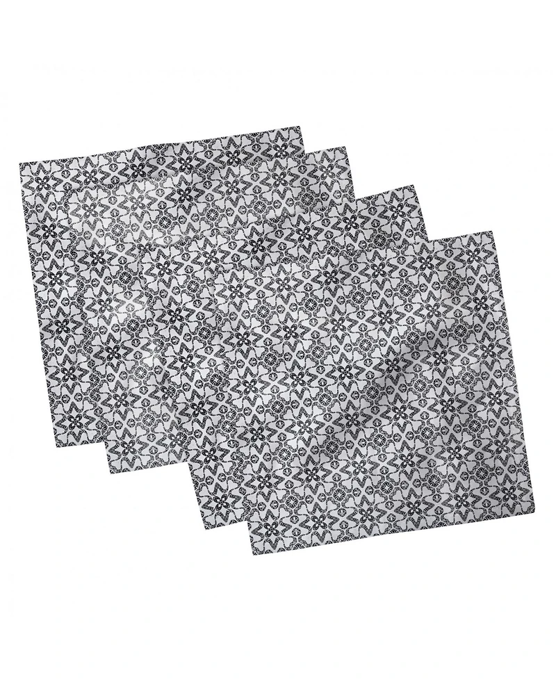 Ambesonne Portuguese Tile Set of 4 Napkins, 18" x 18"
