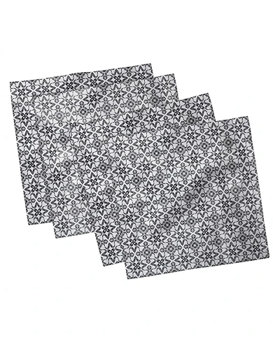 Ambesonne Portuguese Tile Set of 4 Napkins, 18" x 18"