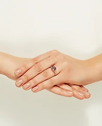 Pink Amethyst (2-1/2 ct. t.w.) & Diamond (1/10 ct. t.w.) in 14k Rose Gold