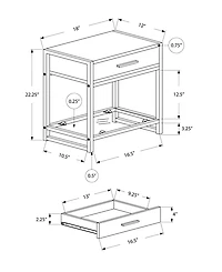 Monarch Specialties Accent Table - 22" H, Tempered Glass