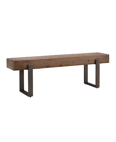 Southern Enterprises Maeve Rustic Industrial Bench