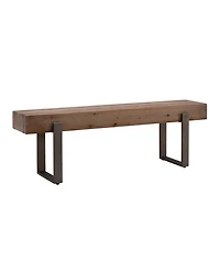 Southern Enterprises Maeve Rustic Industrial Bench