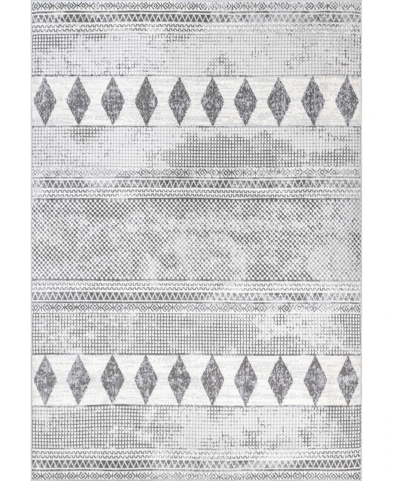 nuLoom Creek Vintage-Inspired Amerie Gray 5' x 8' Area Rug